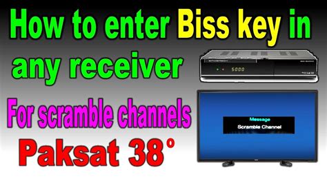 How to enter biss key in your receiver paksat 38 degree.